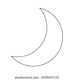 vector sky element moon outline coloring