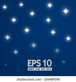 Vector sky with many stars background