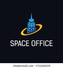 Vector Sky Scraper Iconic With Space Theme Or Style