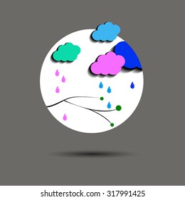 vector sky weather background climate nature rain storm