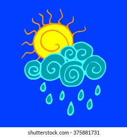 vector sky weather background climate nature rain
