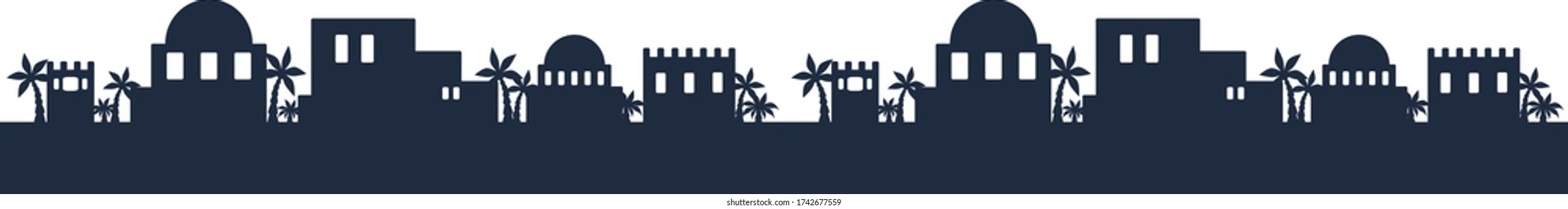 Vector Skyline Of Bethlehem On Christmas Night