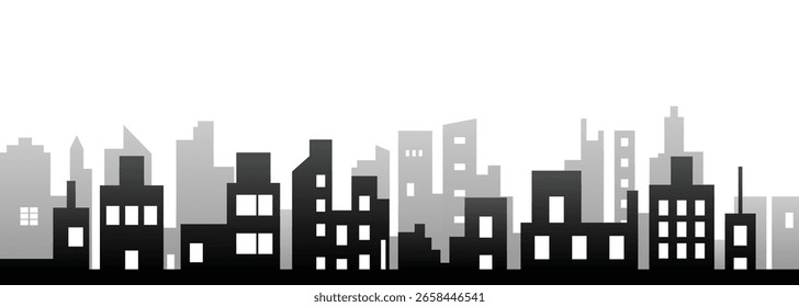 Fondo de la silueta del edificio del horizonte del Vector