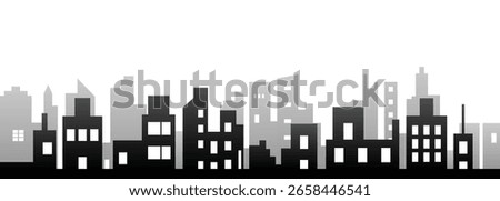 Vector Skyline Building Silhouette Background