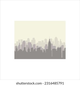 Vector skyline graphic for building 
