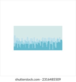 Vector skyline graphic for urban