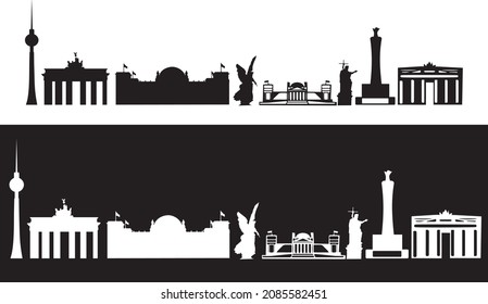 Vector to the skyline horizontal banner 