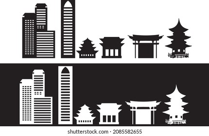Vector to the skyline horizontal banner 