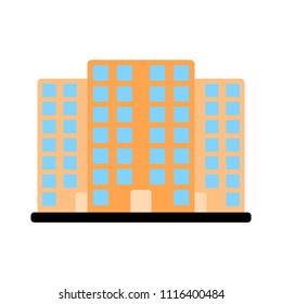 vector skyscraper building icon - office and apartment building illustration