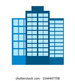vector skyscraper building icon - office and apartment building illustration