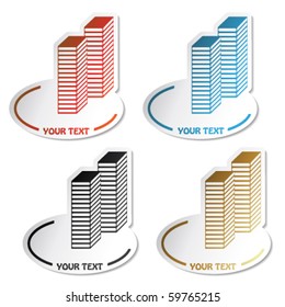 Vector skyscraper symbols