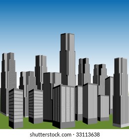 vector skyscrapers