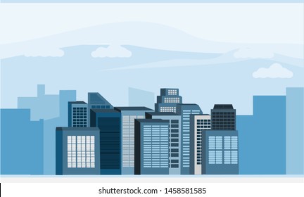 Vector of skyscrapper in the city