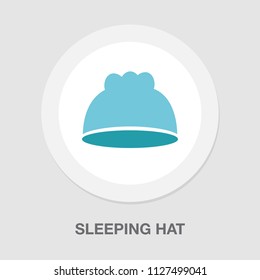 vector sleep cap - hat symbol. baby clothing design, child concept