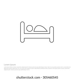 Vector Sleep Icon Illustration. Flat pictogram icon