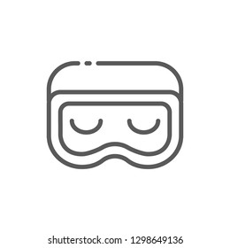 Vector sleep mask line icon. Symbol and sign illustration design. Isolated on white background