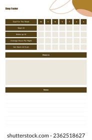 Vector Sleep Planner Templates Weekly Monthly and Yearly Planners To Do List Goal Planner Habit Tracker
Related Tags