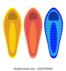 Silhouette de bolsita de sueño vectorial aislada en fondo blanco.