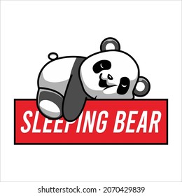 vector of sleeping bear, good for design reference