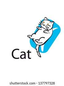vector sleeping cat