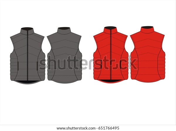 Vector Sleeveless Jacket Vest Fashion Illustration Stock Vector ...