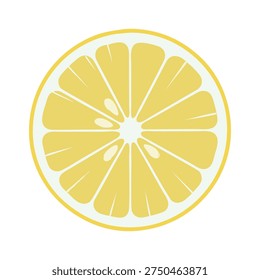 vector slice of light green lemon