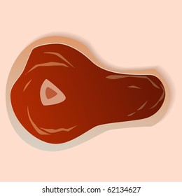 Vector slice of meat