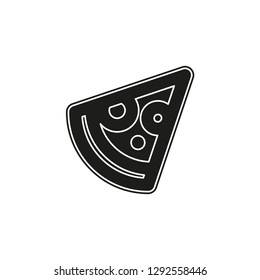 vector slice of pizza - fast italian food icon - restaurant menu