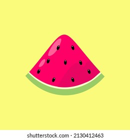 Vektorstreifen der Wassermelone. Illustration von Obst für Agrarmarkt Menü. Gesundes Lebensmitteldesign.Vektorgrafik von frischem rotem Wassermelon mit Samen.
