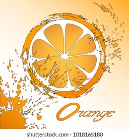Vector sliced orange