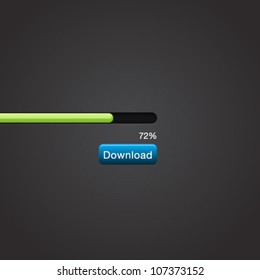Vector Slider Scroll Download Progress Bar