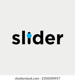 Vector slider text logo design