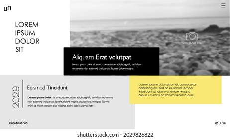 Vector slides for presentation. This You can be used for annual report and all type of company profile. Easy to edit and you can replace your own photos and color as well as text. Slide from set №2