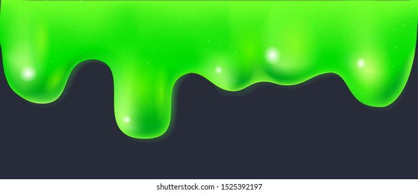vector slime drip element background decoration, green liquid paint drops
