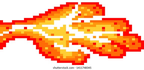 vector slime lava illustration in pixel graphic