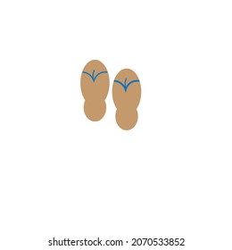 Vector slipper minimalist image or clip art