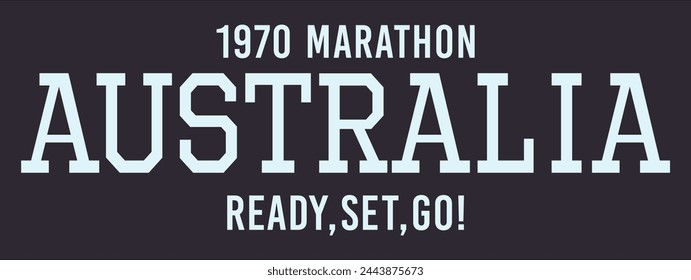 vector slogan athletic varsity t-shirt Australia college typography
