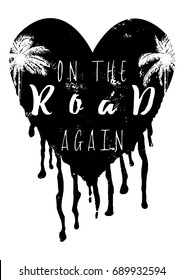 vector slogan and heart illustration graphic