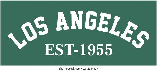 vector slogan sport fashion varsity college Los Angeles