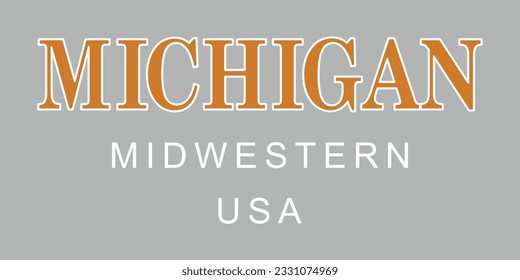 vector slogan sport fashion varsity college michigan