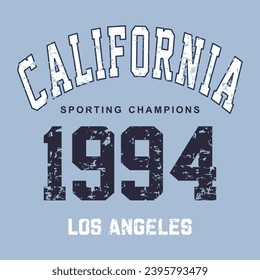 vector slogan sport fashion varsity typography california los angeles city design