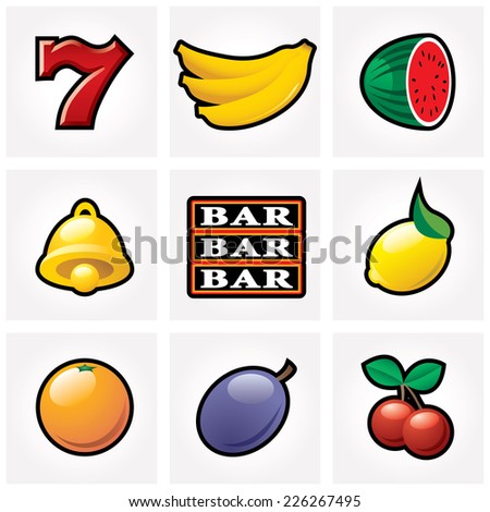 vector slot machine icons
