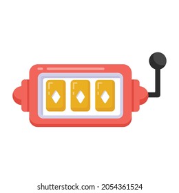 Vector of slot machine in modern flat style 