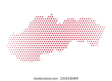 Vector Eslovaquia Dotted Map Illustration, puede utilizarse para diseños de negocios, presentaciones o cualquier diseño adecuado.
