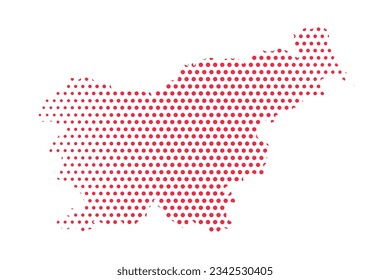 Vector Slovenia Dotted Map Illustration, can be used for business designs, presentation designs or any suitable designs.