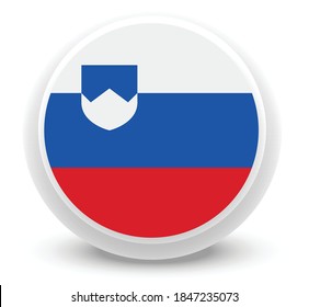Vector - slovenia Flag Button Icon