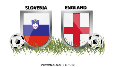 vector Slovenia vs England