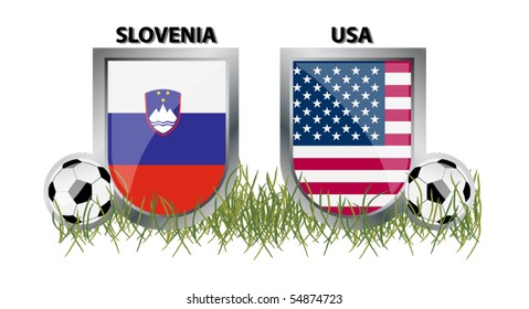 vector Slovenia vs USA