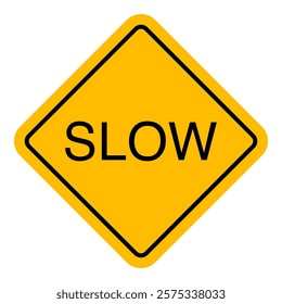 Vector Slow Road Sign Illustration