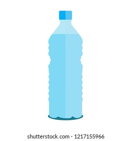 Vector small bottle of pure water on a white background